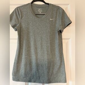 Nike Women's Gray Dri-FIT Short Sleeve Tee